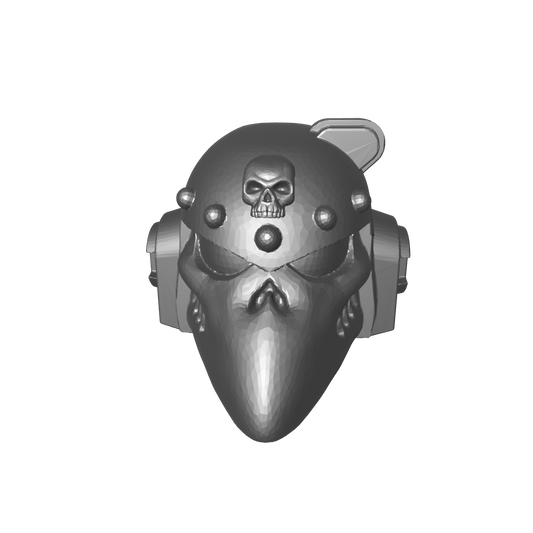 Legion of the Damned Chapter Helmet MKVI Corvus Ver. A Lt with Skull for JoyToy Grimdark Marine Action Figures Custom 1:18th Parts
