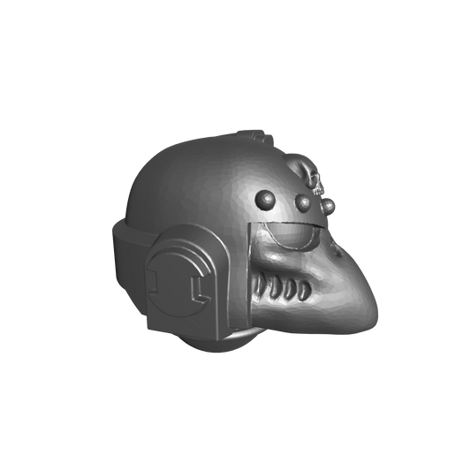 Legion of the Damned Chapter Helmet MKVI Corvus Ver. A Lt with Skull for JoyToy Grimdark Marine Action Figures Custom 1:18th Parts