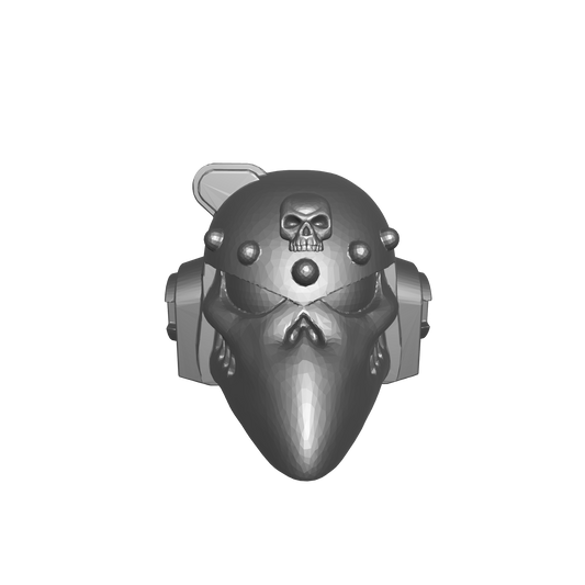 Legion of the Damned Chapter Helmet MKVI Corvus Ver. A with Skull for JoyToy Grimdark Marine Action Figures Custom 1:18th Parts