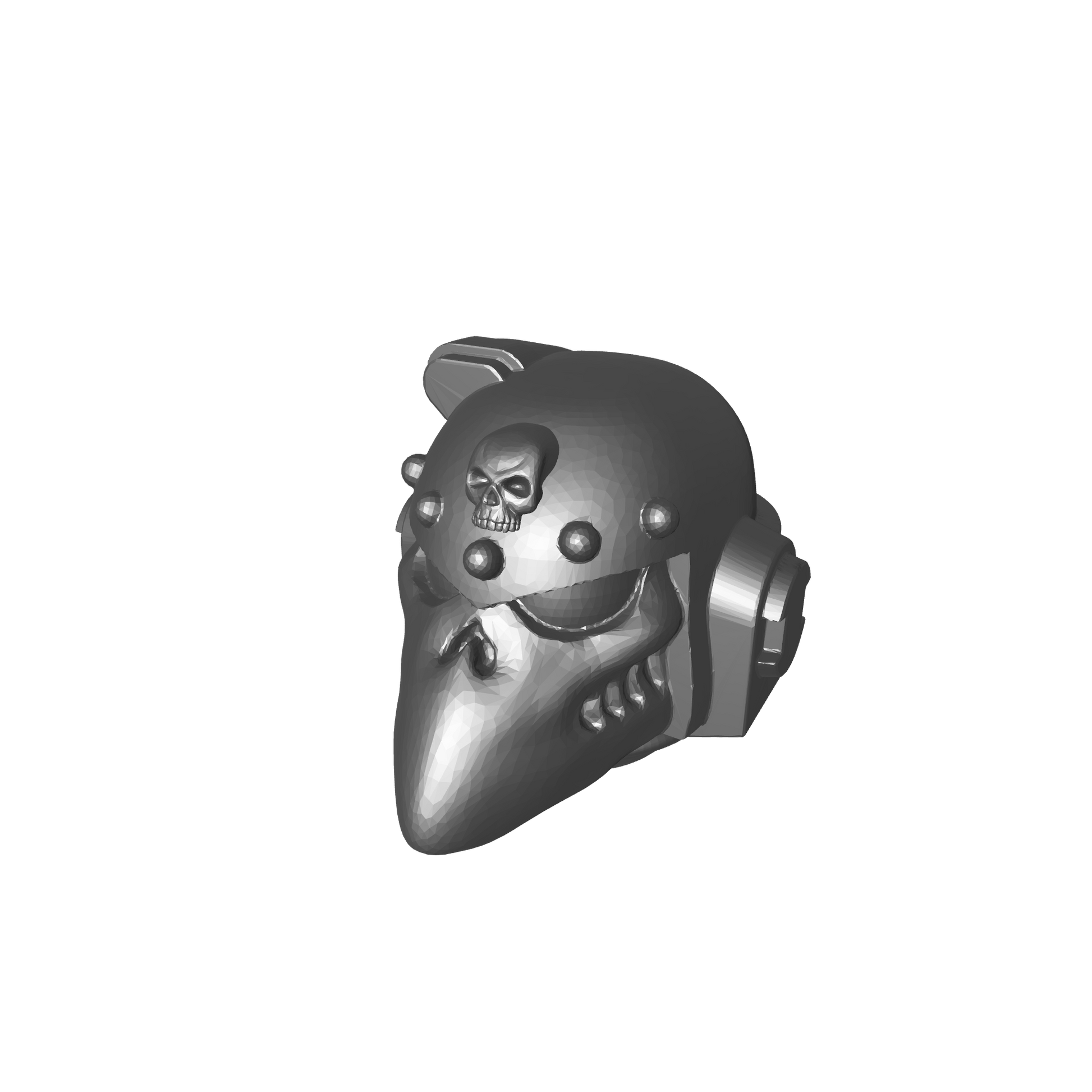 Legion of the Damned Chapter Helmet MKVI Corvus Ver. A with Skull for JoyToy Grimdark Marine Action Figures Custom 1:18th Parts