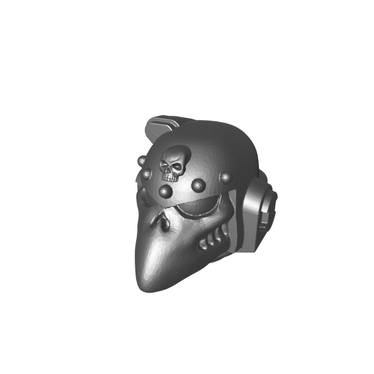 Legion of the Damned Chapter Helmet MKVI Corvus Ver. A with Skull for JoyToy Grimdark Marine Action Figures Custom 1:18th Parts
