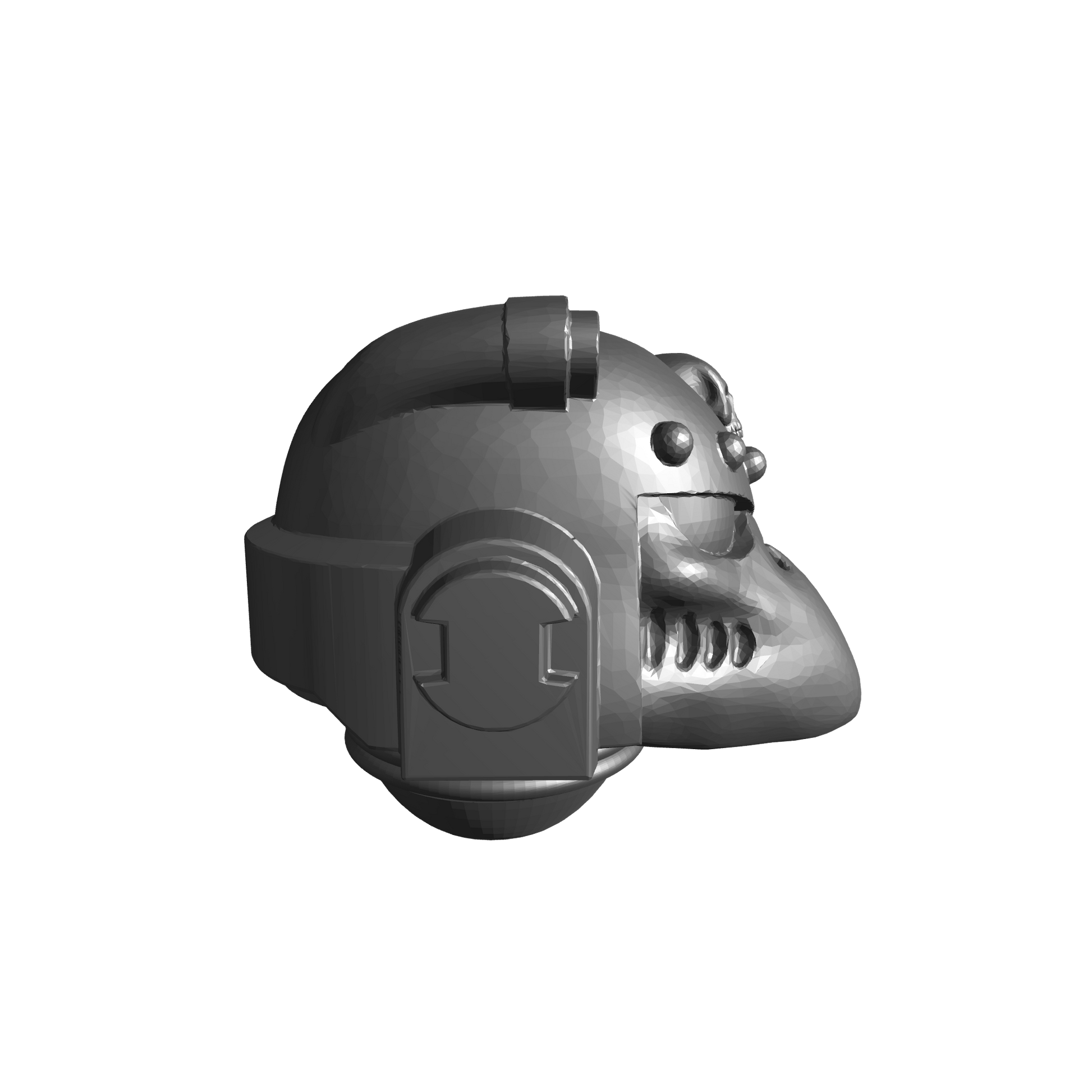 Legion of the Damned Chapter Helmet MKVI Corvus Ver. A with Skull for JoyToy Grimdark Marine Action Figures Custom 1:18th Parts