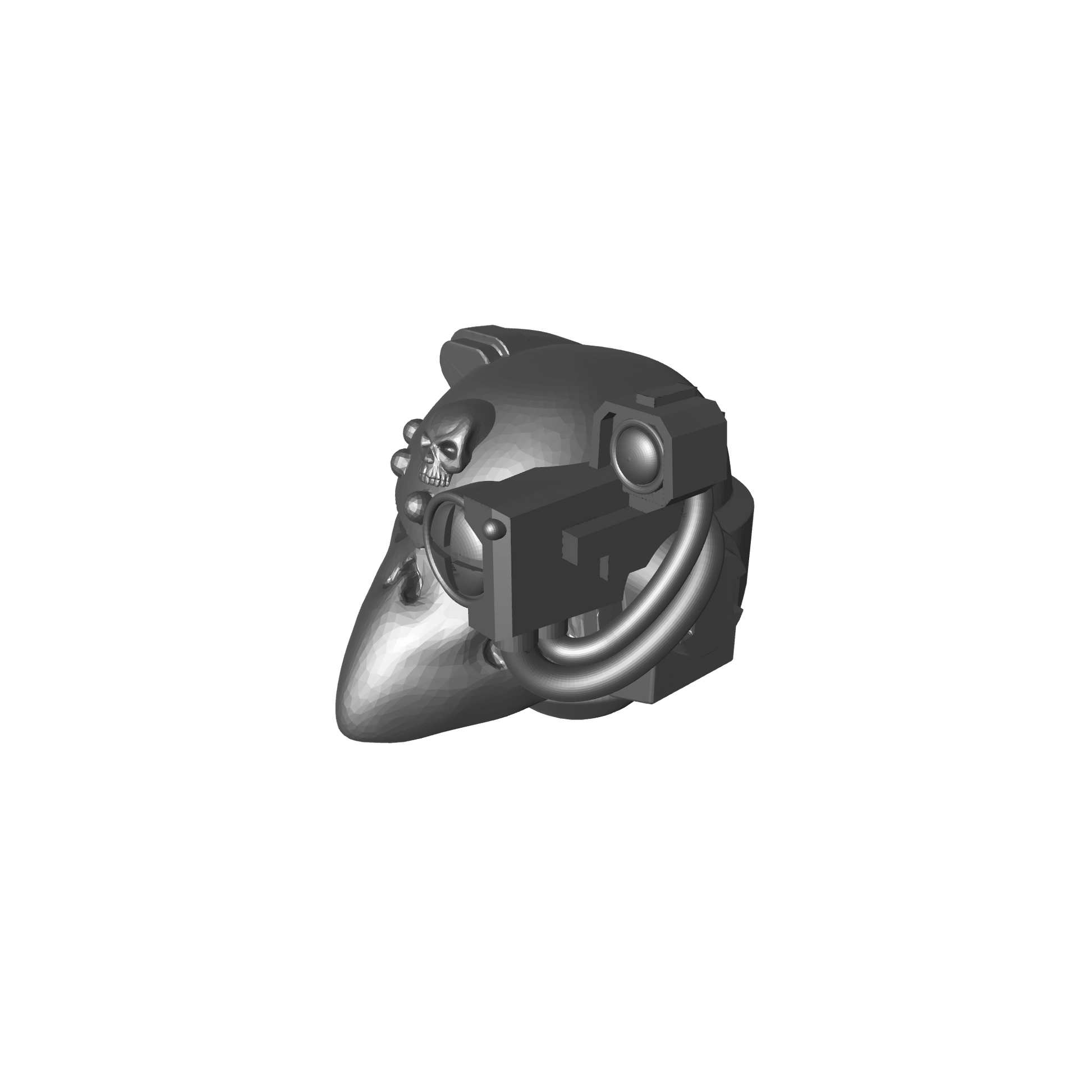 Legion of the Damned Chapter Helmet MKVI Corvus Ver. A with Skull and Optics for JoyToy Grimdark Marine Action Figures Custom 1:18th Parts