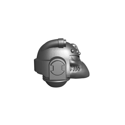 Legion of the Damned Chapter Helmet MKVI Corvus Ver. A with Skull and Optics for JoyToy Grimdark Marine Action Figures Custom 1:18th Parts