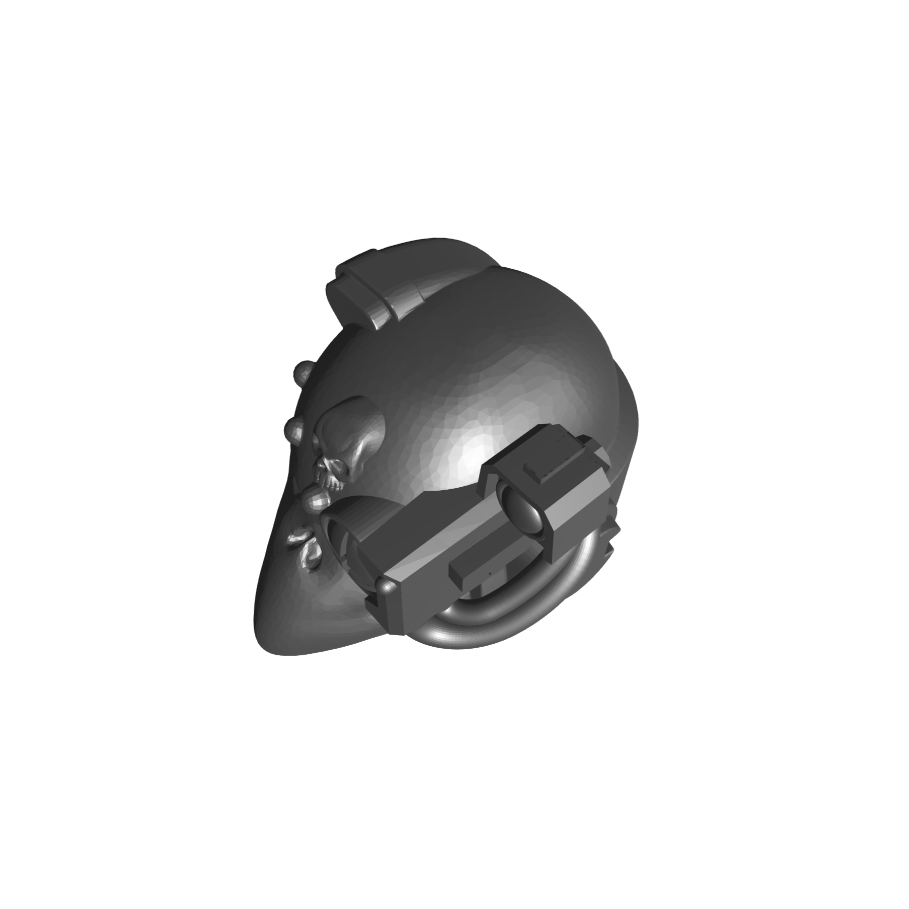 Legion of the Damned Chapter Helmet MKVI Corvus Ver. A with Skull and Optics for JoyToy Grimdark Marine Action Figures Custom 1:18th Parts