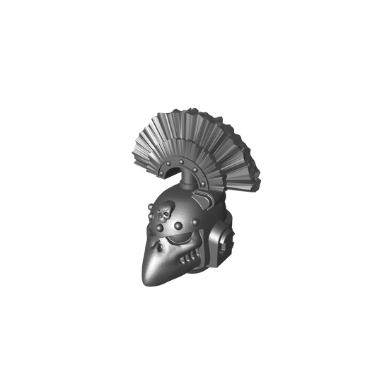 Legion of the Damned Chapter Helmet MKVI Corvus Ver. A with Skull and Plume for JoyToy Grimdark Marine Action Figures Custom 1:18th Parts