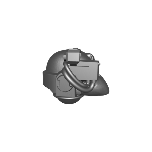 Legion of the Damned Chapter Helmet MKVI Corvus Ver. A RT with Skull and Optics for JoyToy Grimdark Marine Action Figures Custom 1:18th Parts