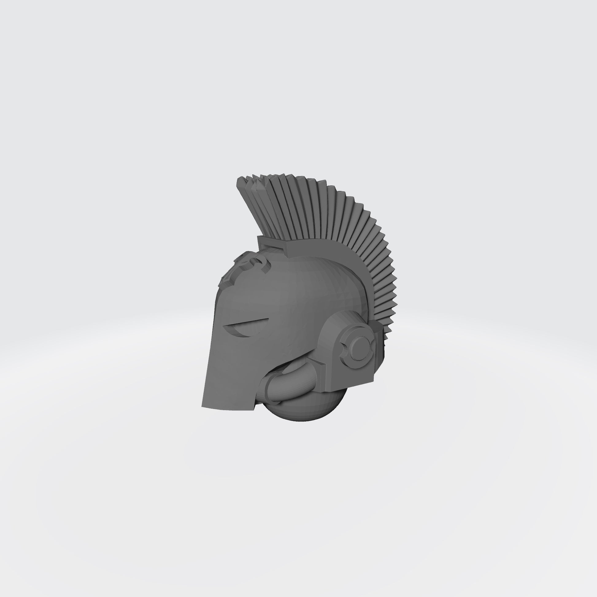 Minotaurs Chapter Plumed Spartan Helmet for JoyToy Space Marine Action Figures