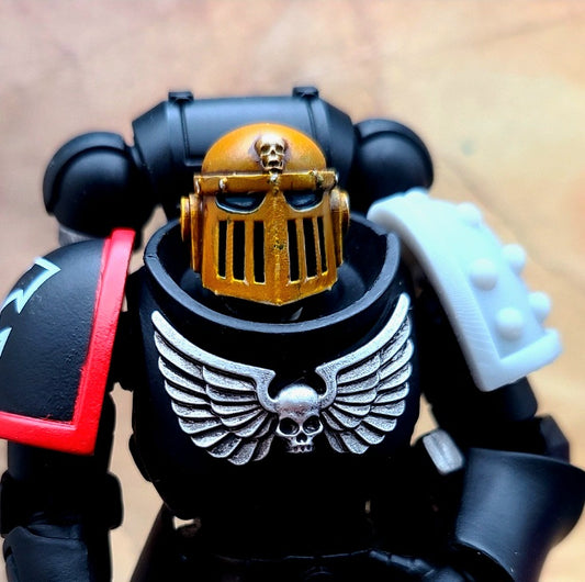 Veteran Sergeant MK 2 Helmet with Iron Skull for JoyToy Space Marine Action Figures