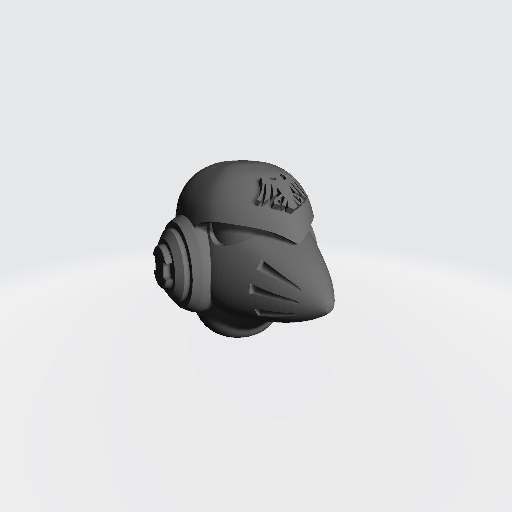 Custom Raven Guard Space Marine MKVI Corvus Helmet for JoyToy Grimdark Marine 1:18th Scale Action Figure