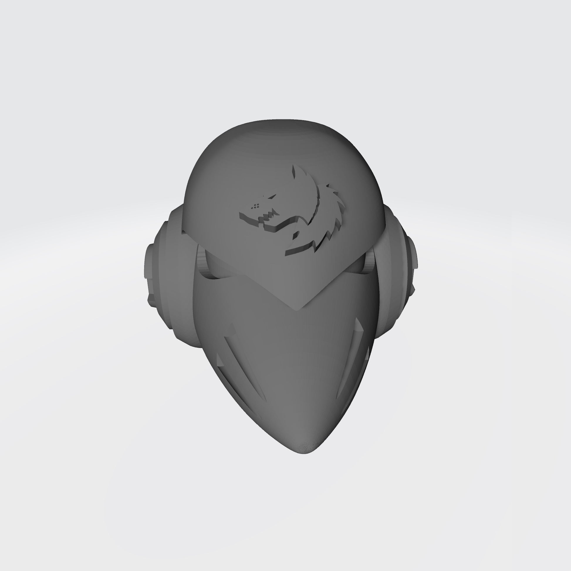 Custom Space Wolf MKVI Beaky Helmet with Chapter Insignia for JoyToy Space Marine Action Figures