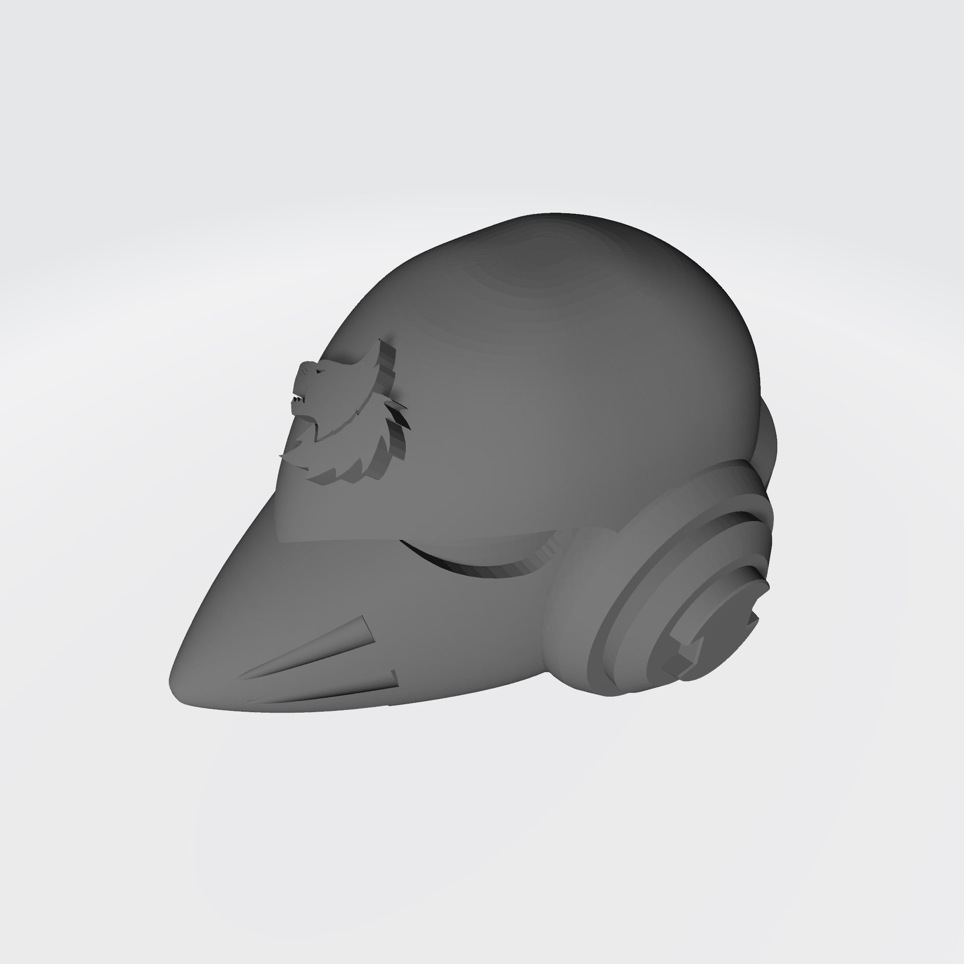 Custom Space Wolf MKVI Beaky Helmet with Chapter Insignia for JoyToy Space Marine Action Figures
