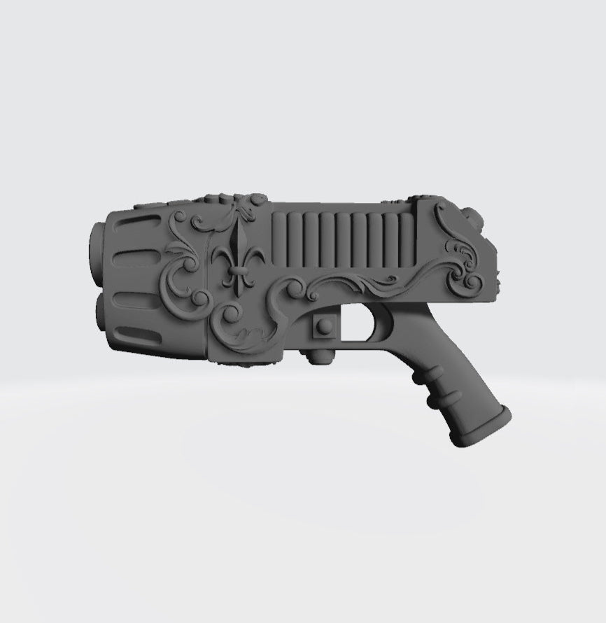 Sisters of Battle Master-Crafted Plasma Pistol with Fleur-de-lis for JoyToy Adepta Soritas Action Figures
