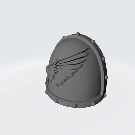 Emperor's Children MKVII Shoulder Pad Studded compatible with JoyToy Space Marine Action Figures Left Angle