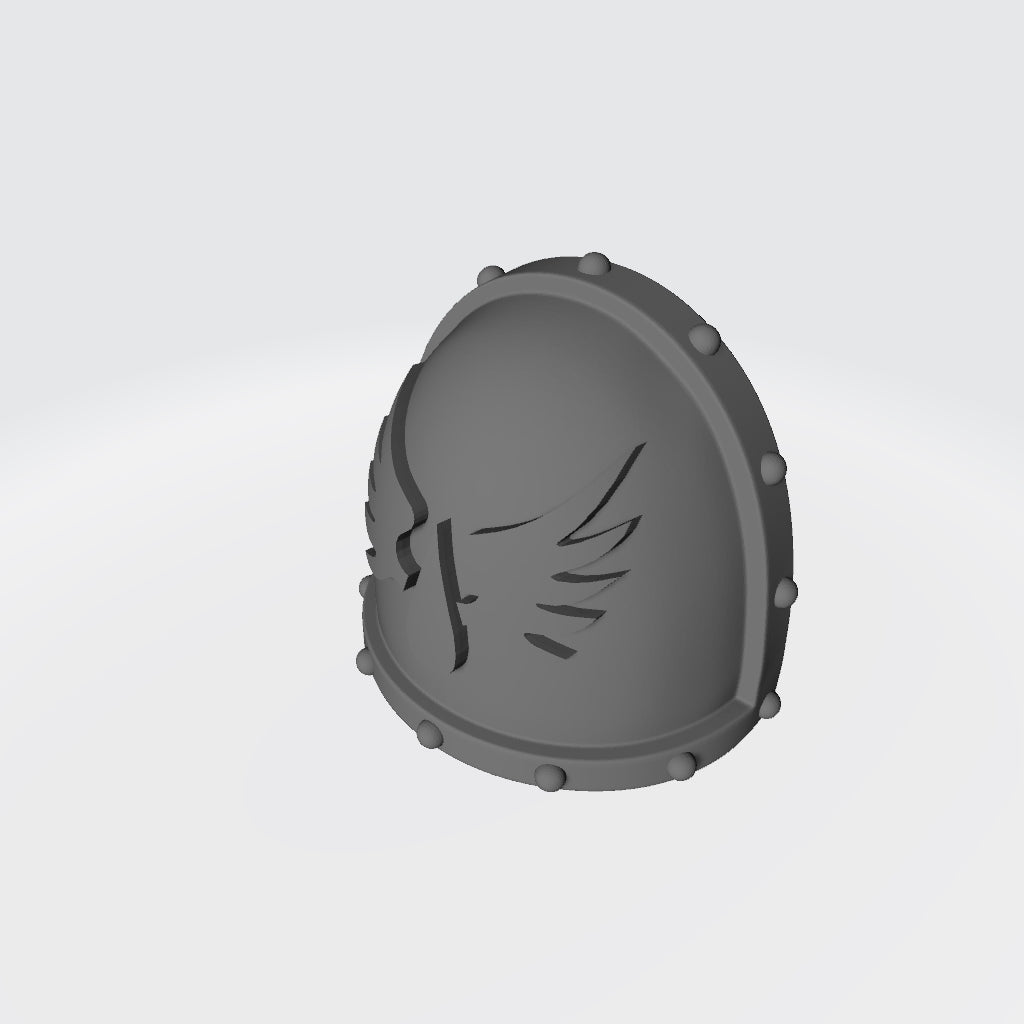 Top Left of the Blood Angels Chapter MKVII Pauldron: Gen: 7 Shoulder Pad for JoyToy Warhammer 40K Compatible Space Marine 1:18 4" Action Figures