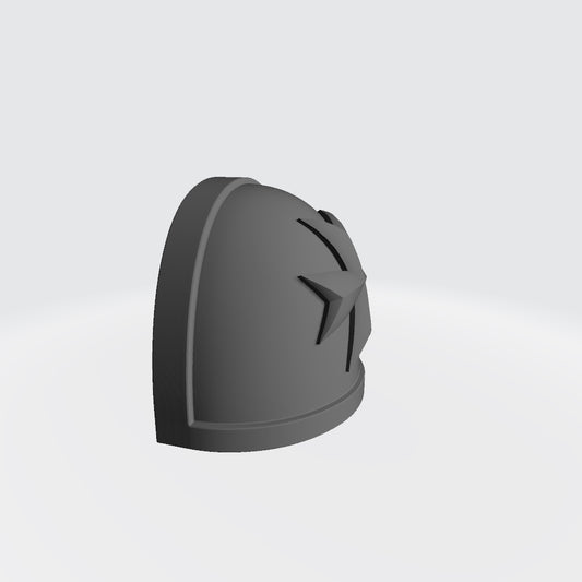 Black Templar Chapter MKIV Shoulder Pad for JoyToy Space Marine Action Figures 1:18th Scale