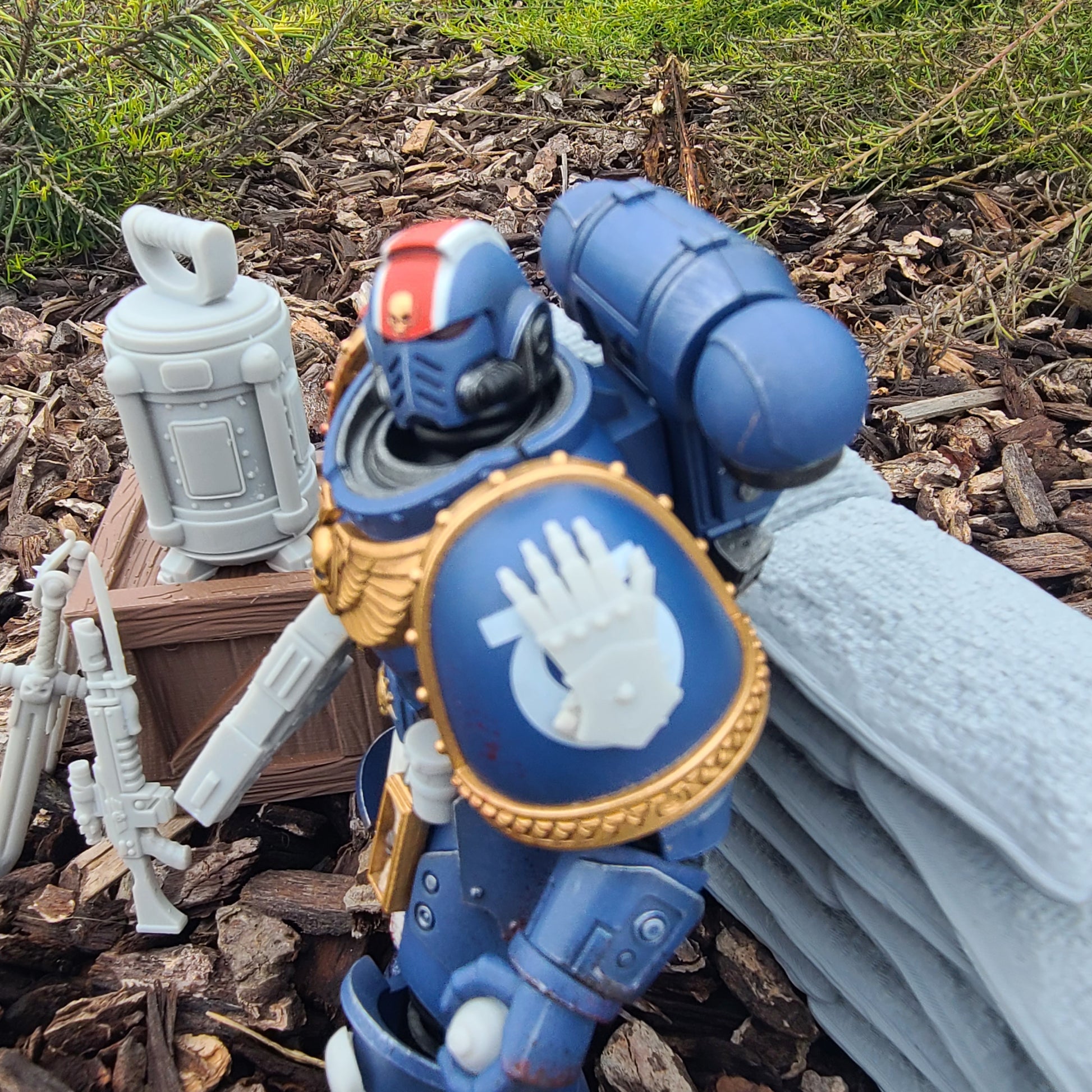 Iron Hands Legion Shoulder Pad Decal for JoyToy Loyalist Marine Action Figures Custom 1:18th Scale Part