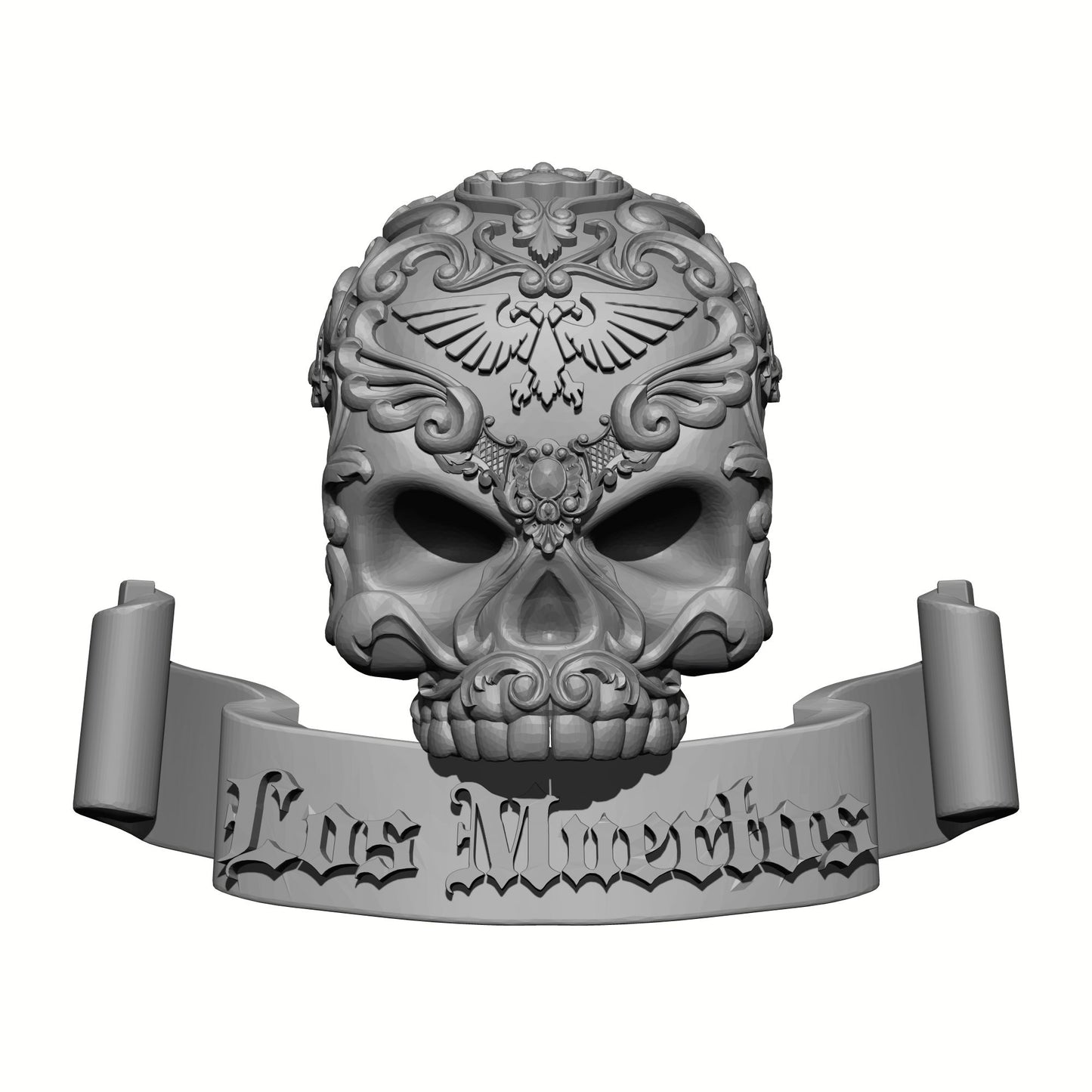 Los Muertos Chapter Shoulder Pad Decal Skull and Scroll for JoyToy Loyalist Marine Action Figures Custom 1:18th Scale Part