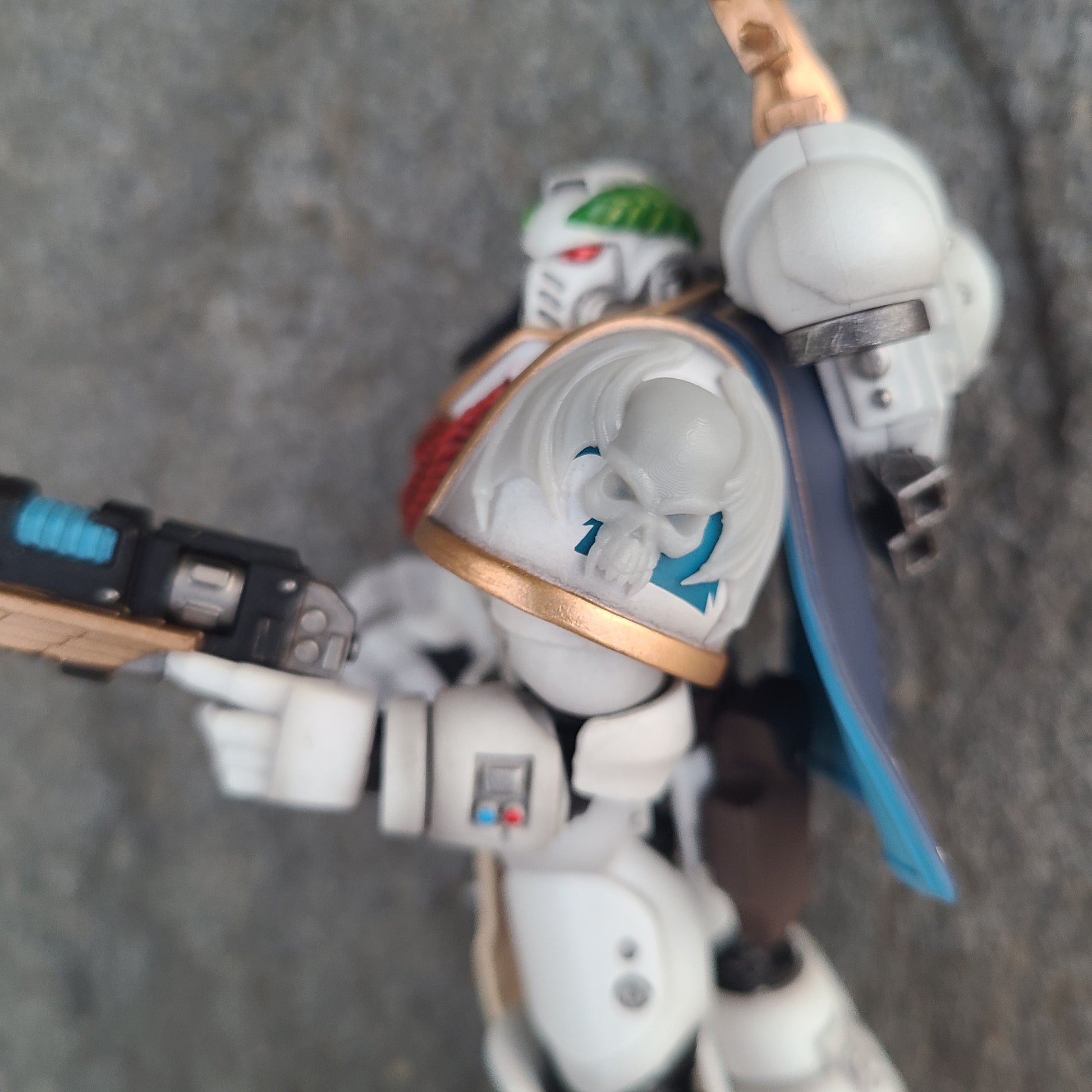 Custom Night Lords Shoulder Pad Decal: 3D Shoulder Pad decal compatible with JoyToy Space Marine 1:18th Scale Action Figures