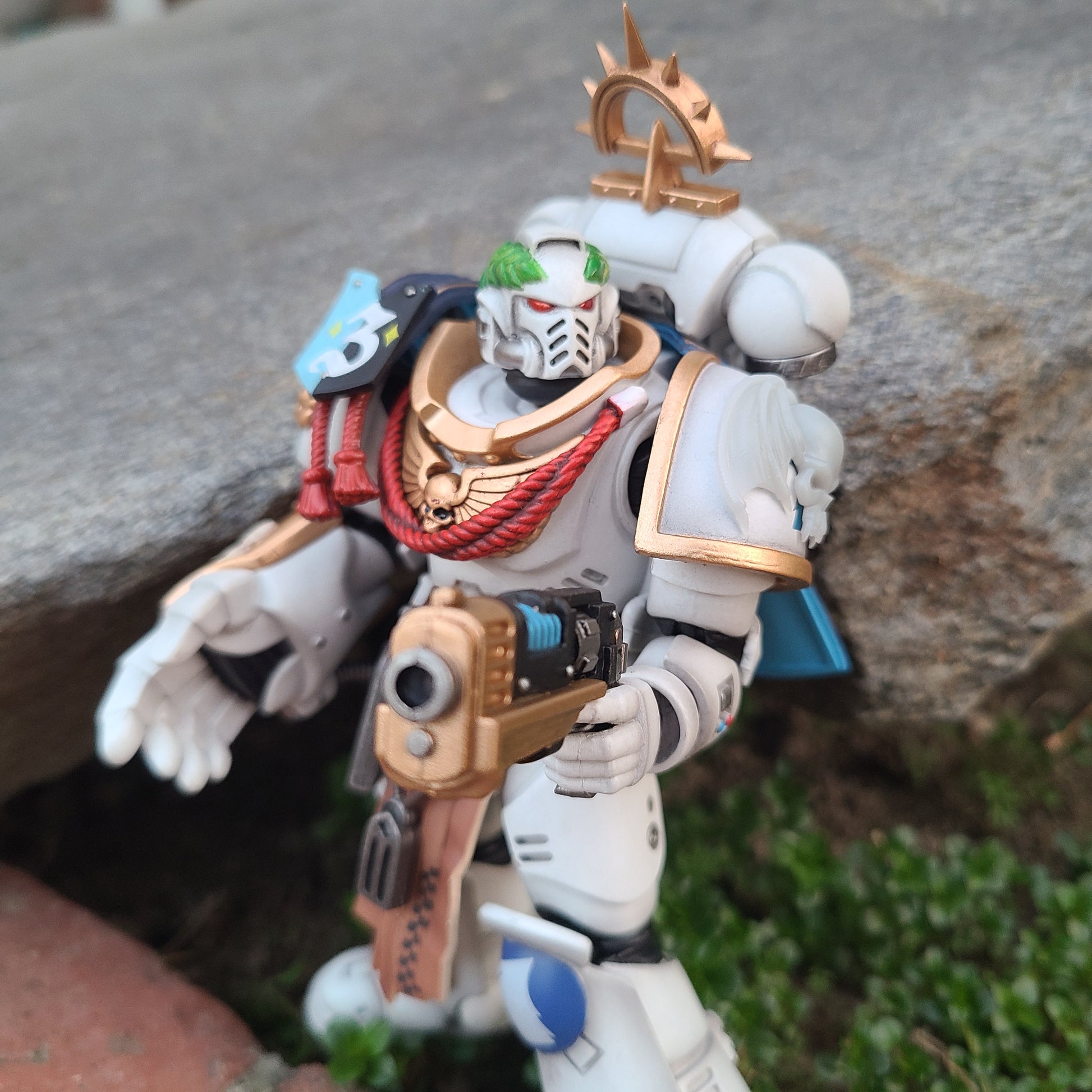 Custom Night Lords Shoulder Pad Decal: 3D Shoulder Pad decal compatible with JoyToy Space Marine 1:18th Scale Action Figures