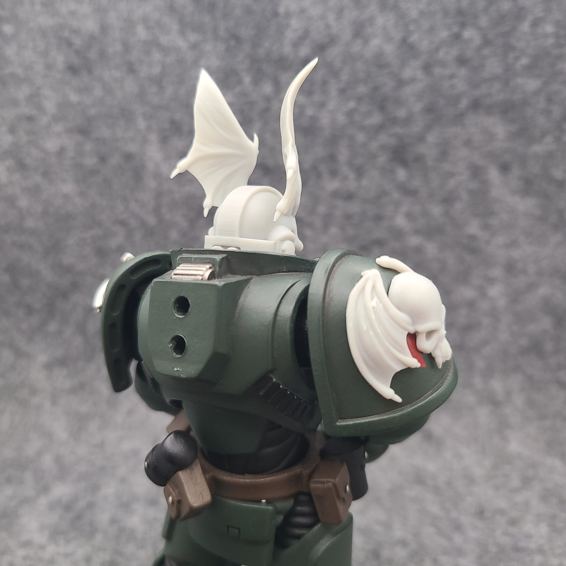 Custom Night Lords Shoulder Pad Decal: 3D Shoulder Pad decal compatible with JoyToy Space Marine 1:18th Scale Action Figures