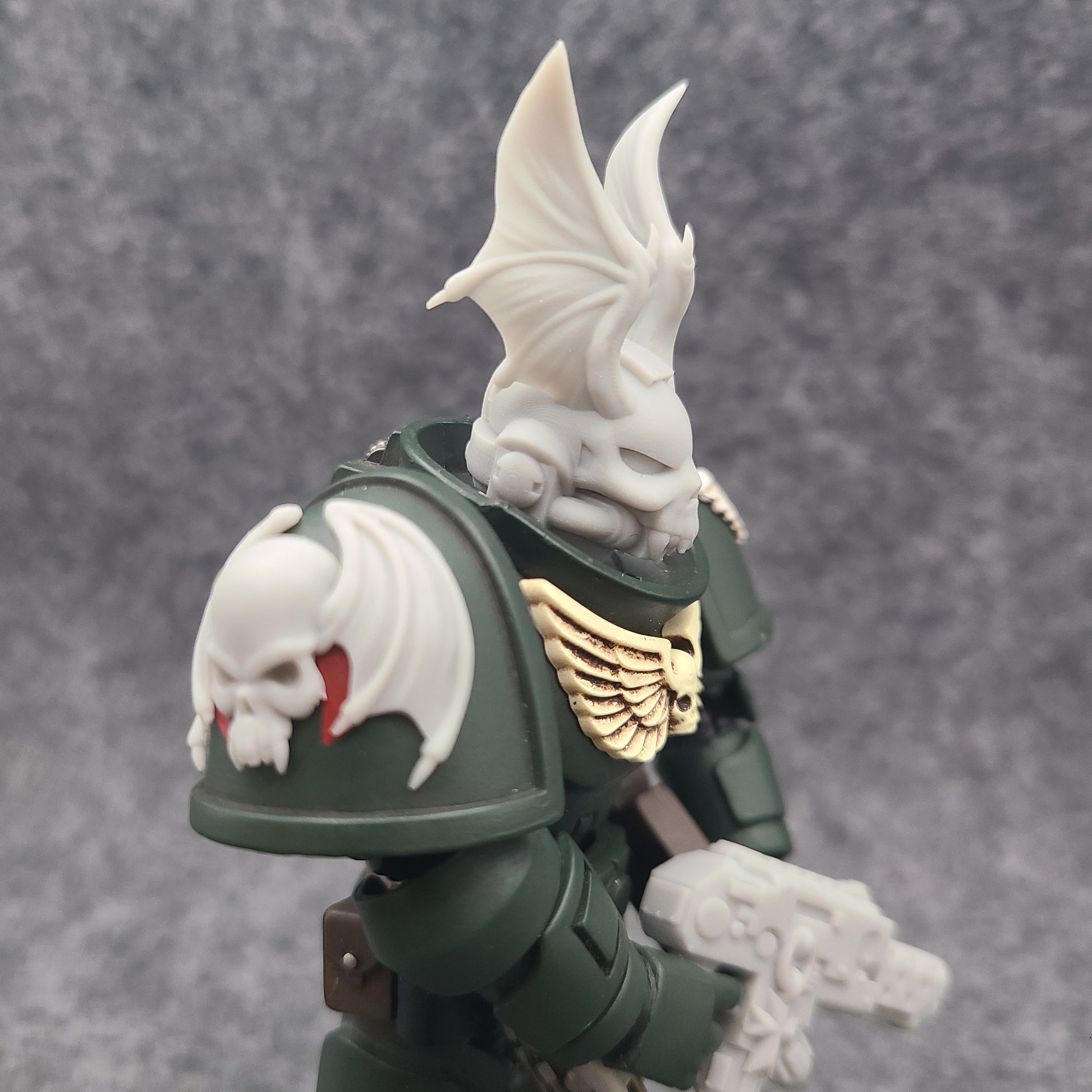 Custom Night Lords Shoulder Pad Decal: 3D Shoulder Pad decal compatible with JoyToy Space Marine 1:18th Scale Action Figures