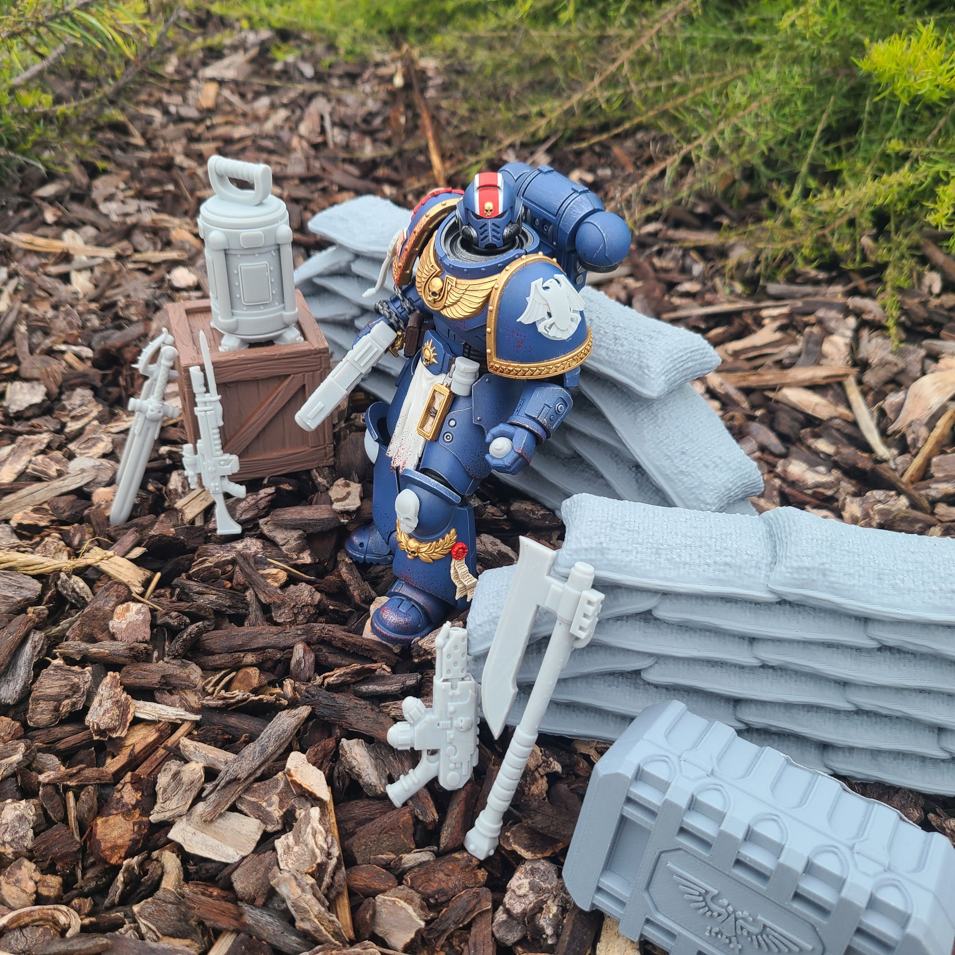 Raven Guard Legion Shoulder Pad Decal Ver. 1 for JoyToy Loyalist Marine Action Figures Custom 1:18th Scale Insignias