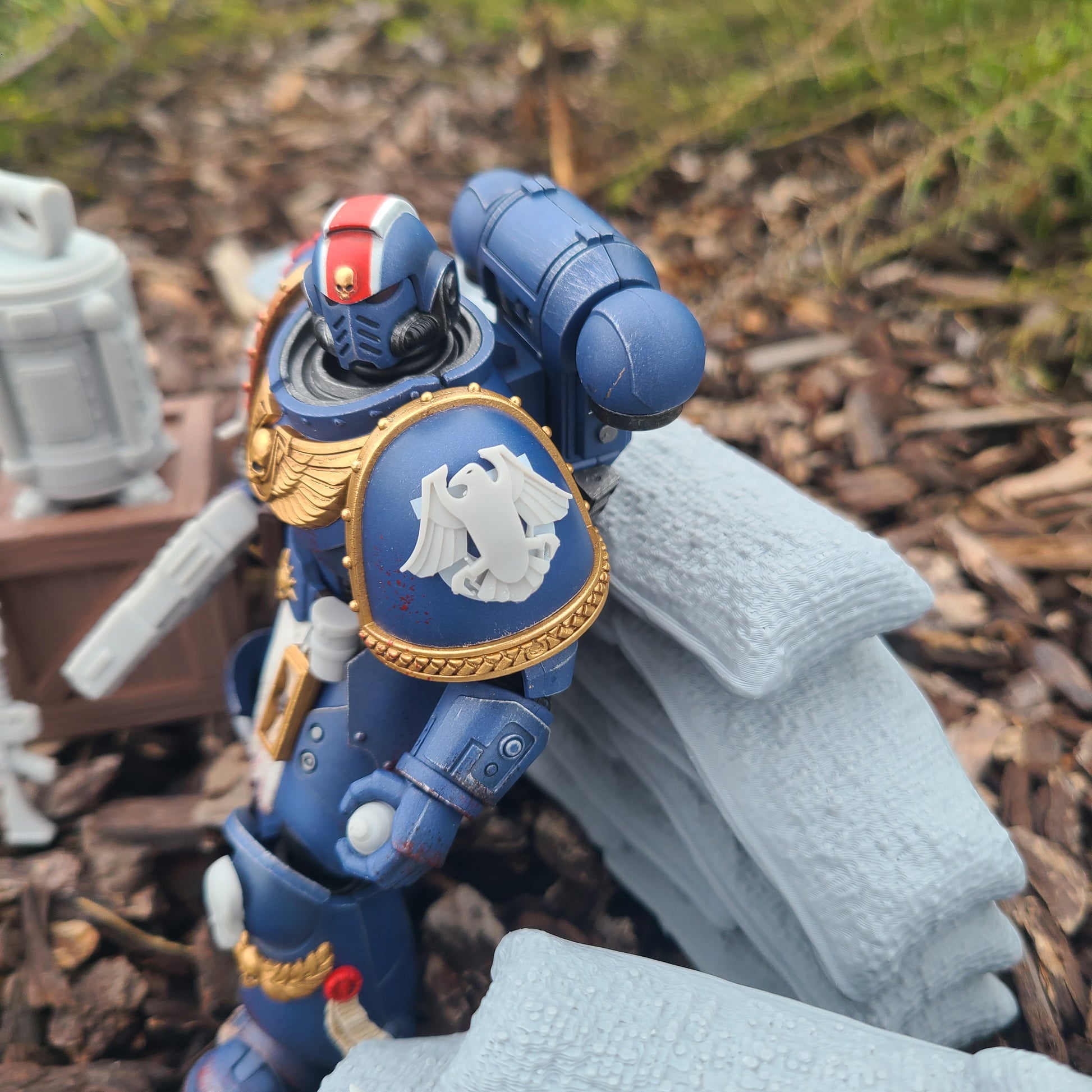 Raven Guard Legion Shoulder Pad Decal Ver. 1 for JoyToy Loyalist Marine Action Figures Custom 1:18th Scale Insignias