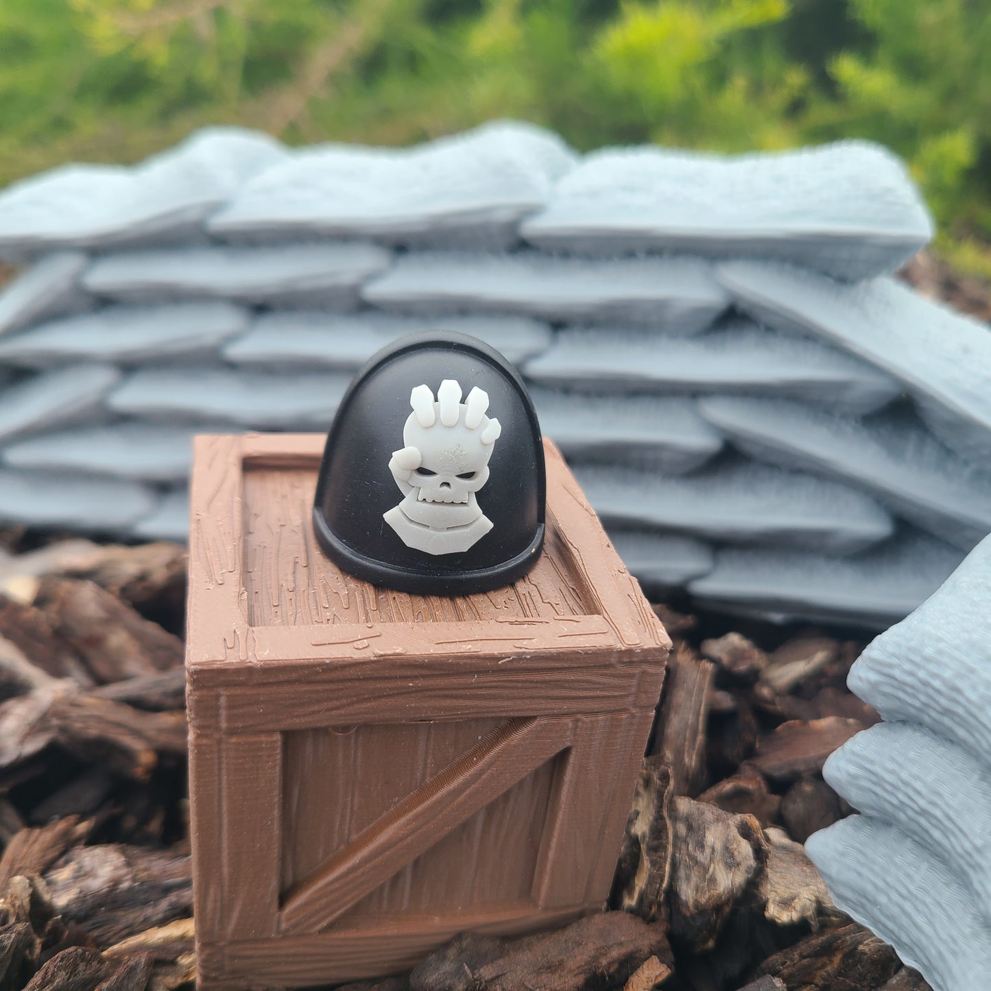 Retributors Chapter Shoulder Pad Decal for JoyToy Loyalist Marine Action Figures Custom 1:18th Scale Insignia