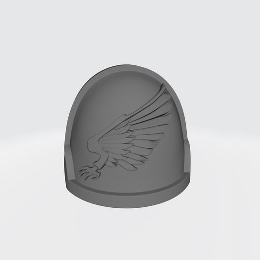 18th Scale Armory Designed Emperor’s Children Legion MKX Shoulder Pad Notched (Stealth) Compatible with JoyToy Action Figures