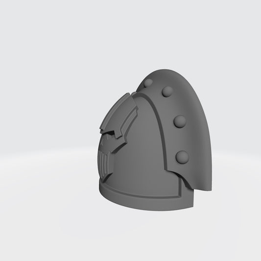 18th Scale JoyToy Shoulder Pad Iron Warriors Legion MKIII Power Armour Space Marines Left Side