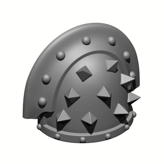 Gen: 3 V12 Pyramid Spike Shoulder Pad for JoyToy Grimdark Marine Action Figures