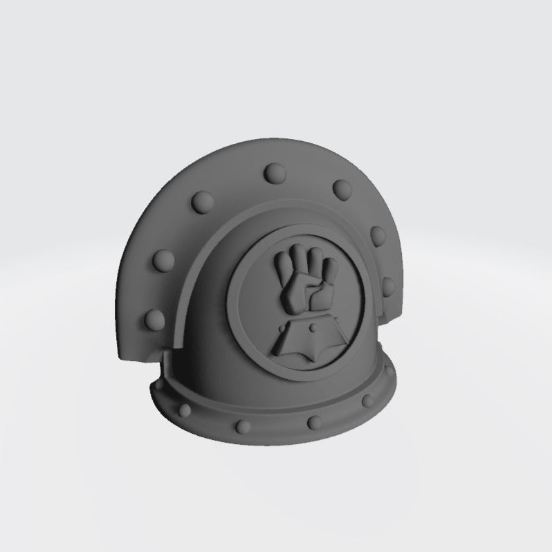 Imperial Fists Legion Mark III Riveted Shoulder Pad for JoyToy Space Marine Action Figures 1:18th Scale Custom Parts