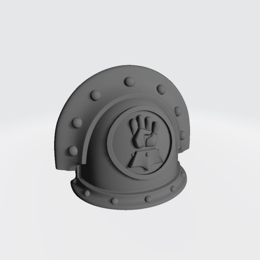 Imperial Fists Legion Mark III Riveted Shoulder Pad for JoyToy Space Marine Action Figures 1:18th Scale Custom Parts