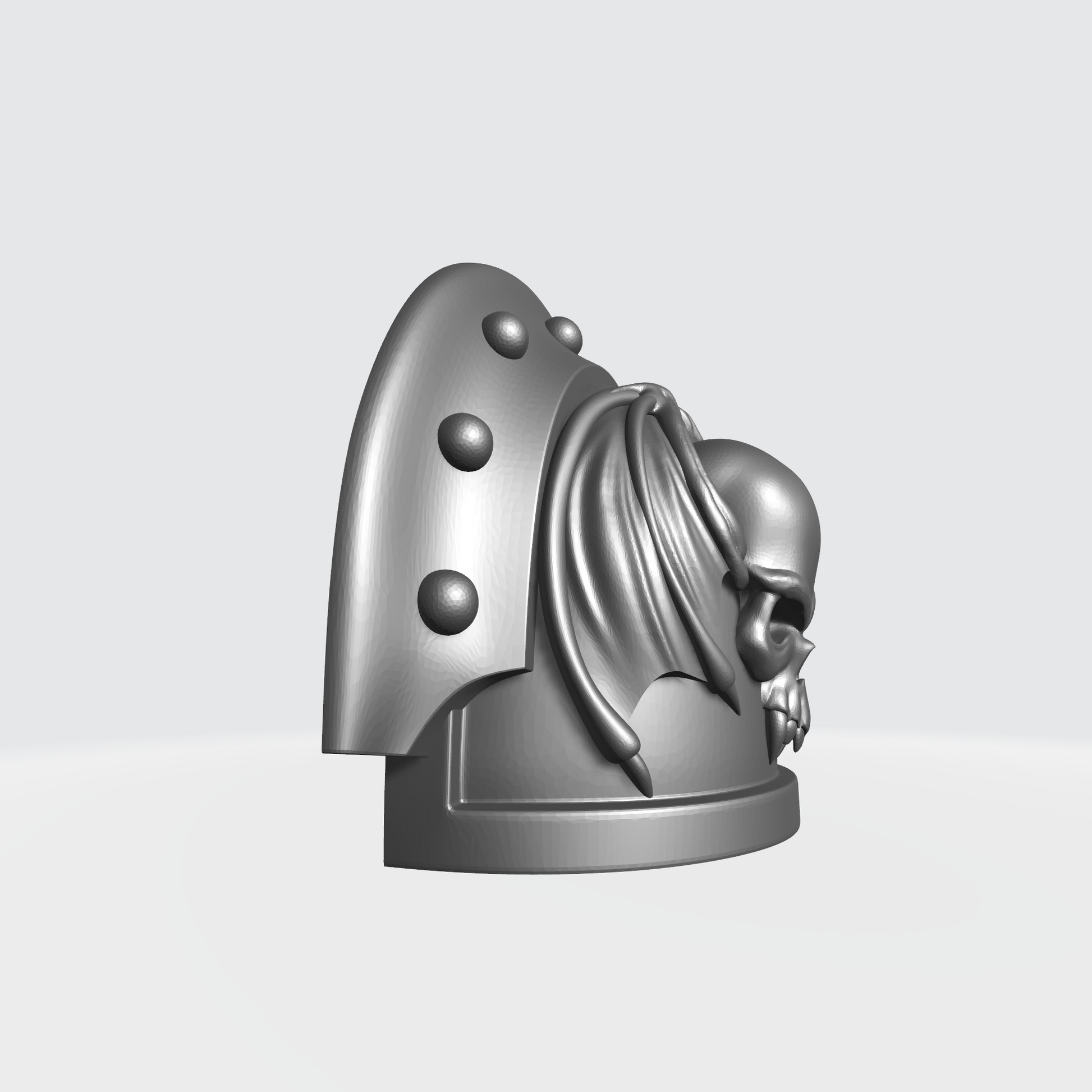 Night Lords Space Marine MKIII 3 Quarter Studded (with Rivets) Sword Breaker Shoulder Pad for JoyToy Traitor Legion Action Figures