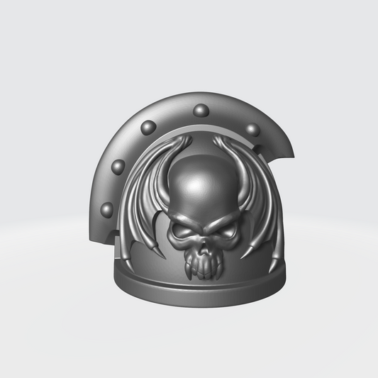 Night Lords Space Marine MKIII 3 Quarter Studded (with Rivets) Sword Breaker Shoulder Pad for JoyToy Traitor Legion Action Figures