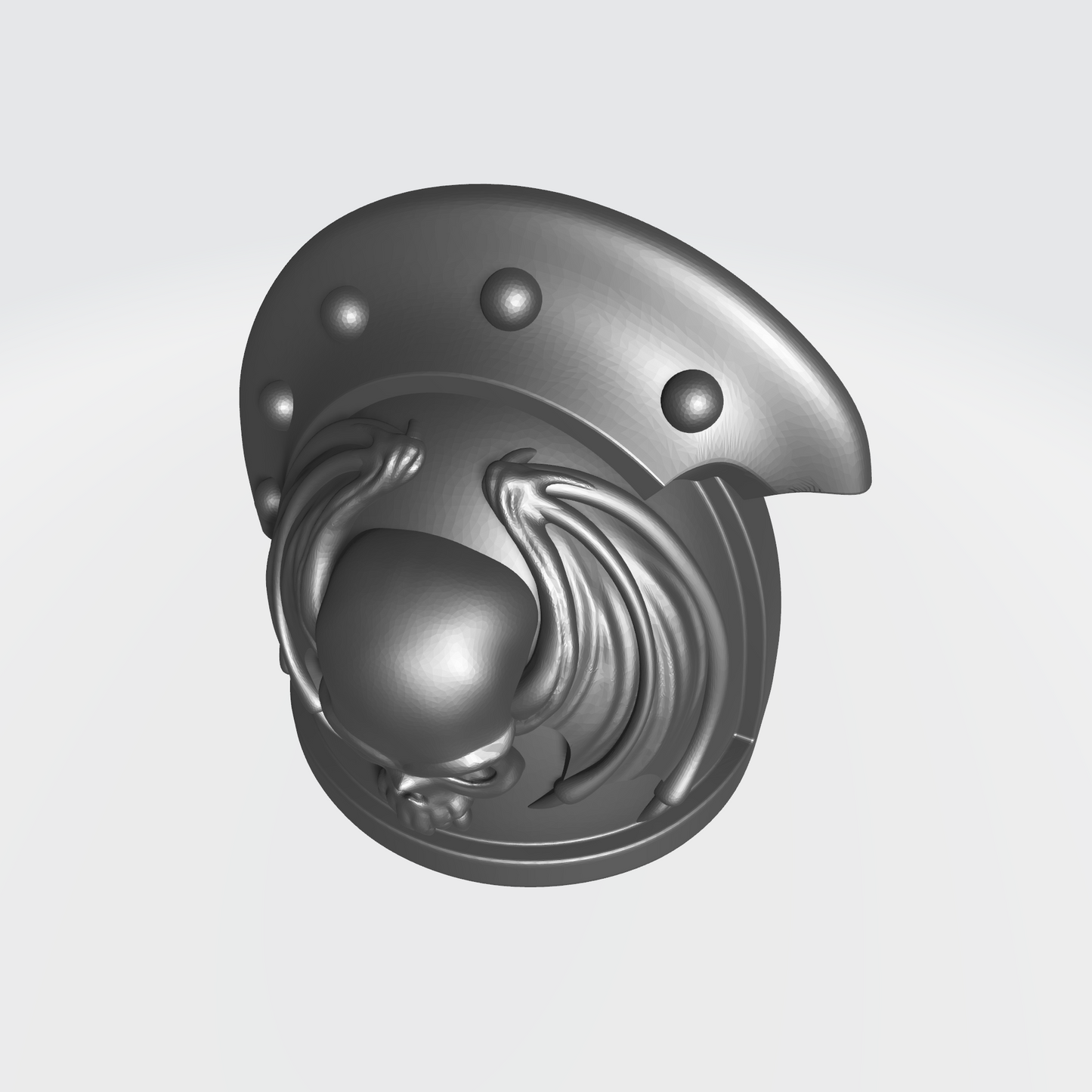 Night Lords Space Marine MKIII 3 Quarter Studded (with Rivets) Sword Breaker Shoulder Pad for JoyToy Traitor Legion Action Figures