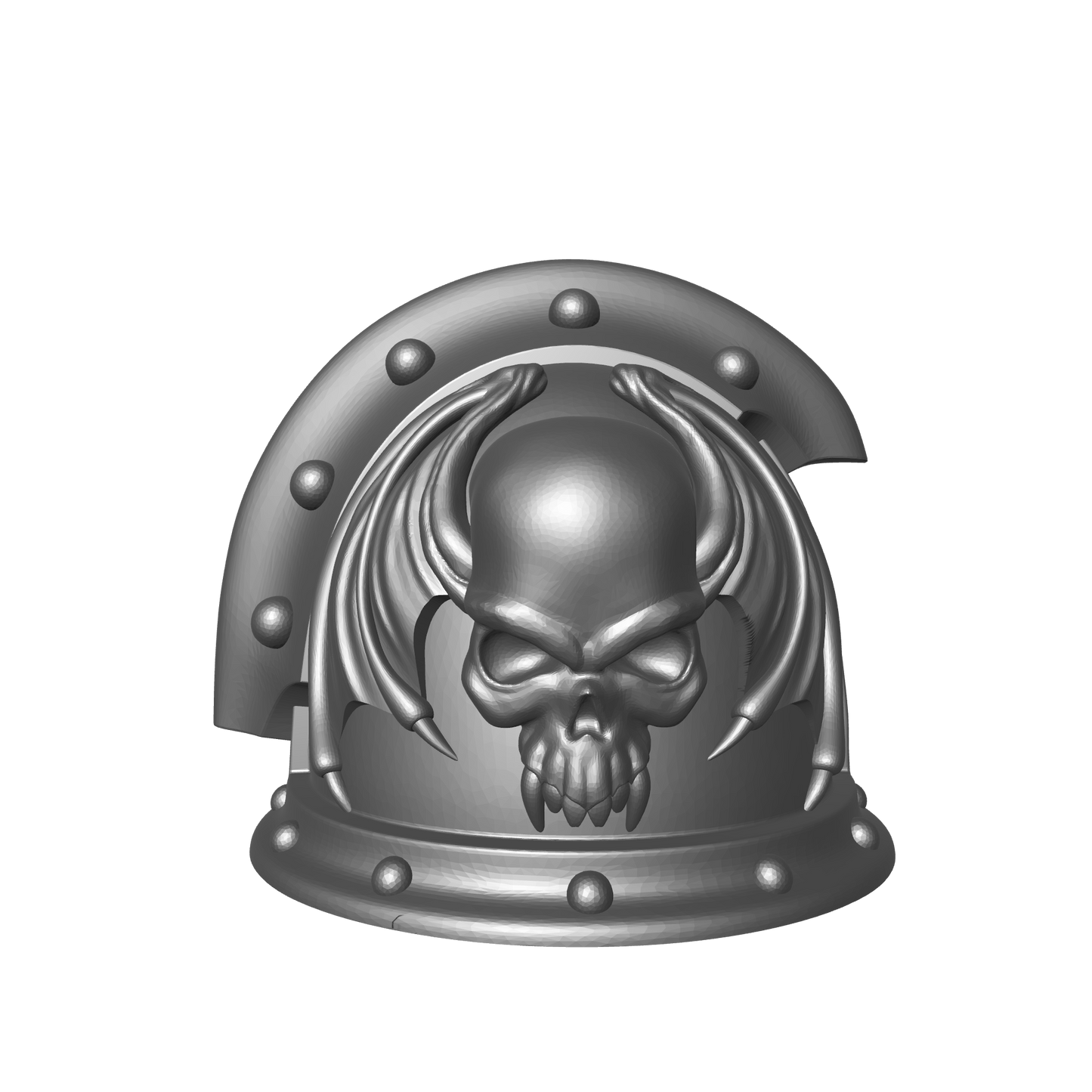 Space Marine Night Lords Legion MKIII Shoulder Pad 3 Quarter Studded (with two Rivets) Sword Breaker for JoyToy Traitor Legion Action Figures