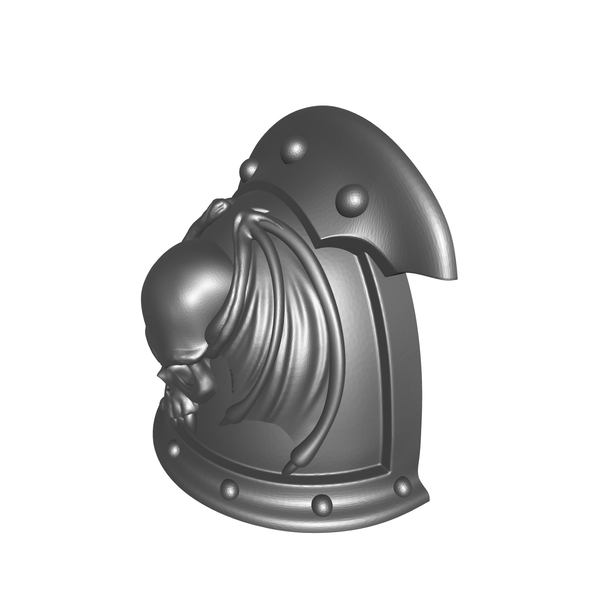 Space Marine Night Lords Legion MKIII Shoulder Pad 3 Quarter Studded (with two Rivets) Sword Breaker for JoyToy Traitor Legion Action Figures