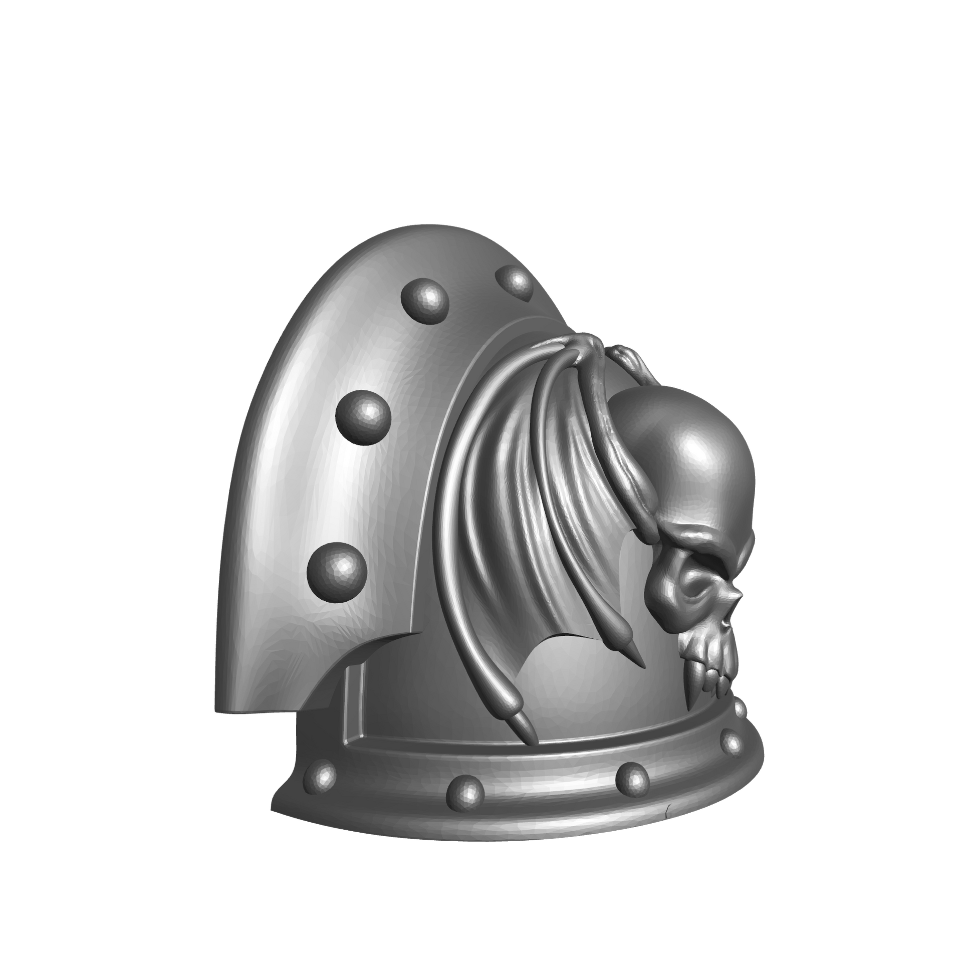 Space Marine Night Lords Legion MKIII Shoulder Pad 3 Quarter Studded (with two Rivets) Sword Breaker for JoyToy Traitor Legion Action Figures