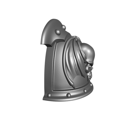 Night Lords Space Marine Legion MKIII Shoulder Pad 3 Quarter Studded (with two Rivets) Sword Breaker RT for JoyToy Traitor Legion Action Figures