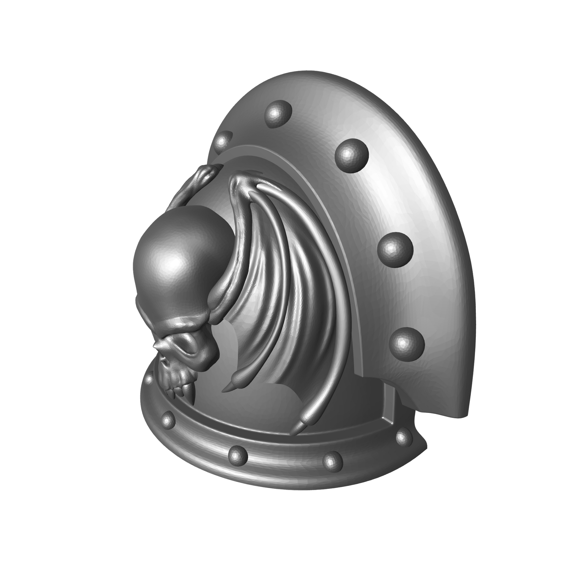 Night Lords Space Marine Legion MKIII Shoulder Pad 3 Quarter Studded (with two Rivets) Sword Breaker RT for JoyToy Traitor Legion Action Figures