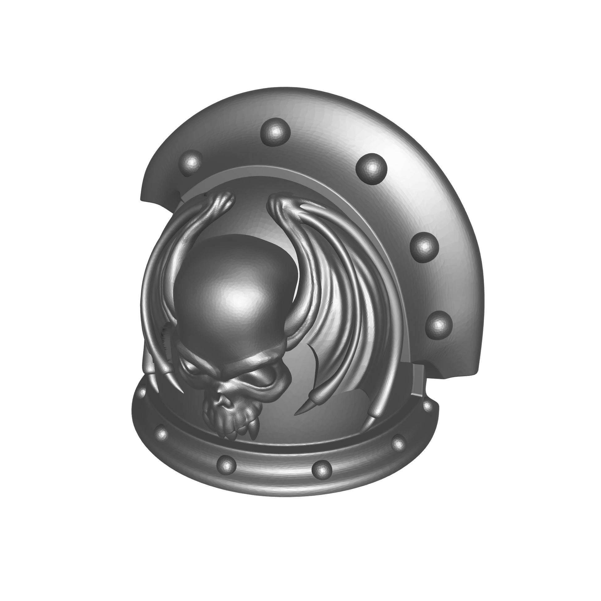 Night Lords Space Marine Legion MKIII Shoulder Pad 3 Quarter Studded (with two Rivets) Sword Breaker RT for JoyToy Traitor Legion Action Figures