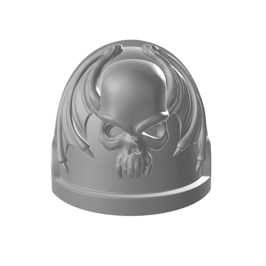 Custom Night Lords Space Marine 
 Legion MKX Notched (Stealth) Shoulder Pad for JoyToy Traitor Marine Action Figures