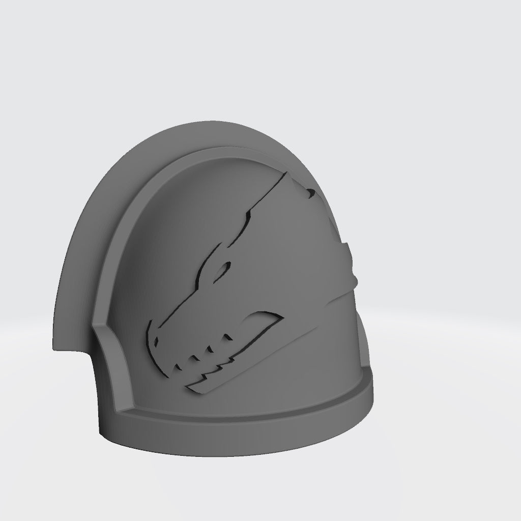 Salamanders Legion MKX Shoulder Pad for JoyToy Grimdark Marine Action Figures Custom 1:18th Scale Parts