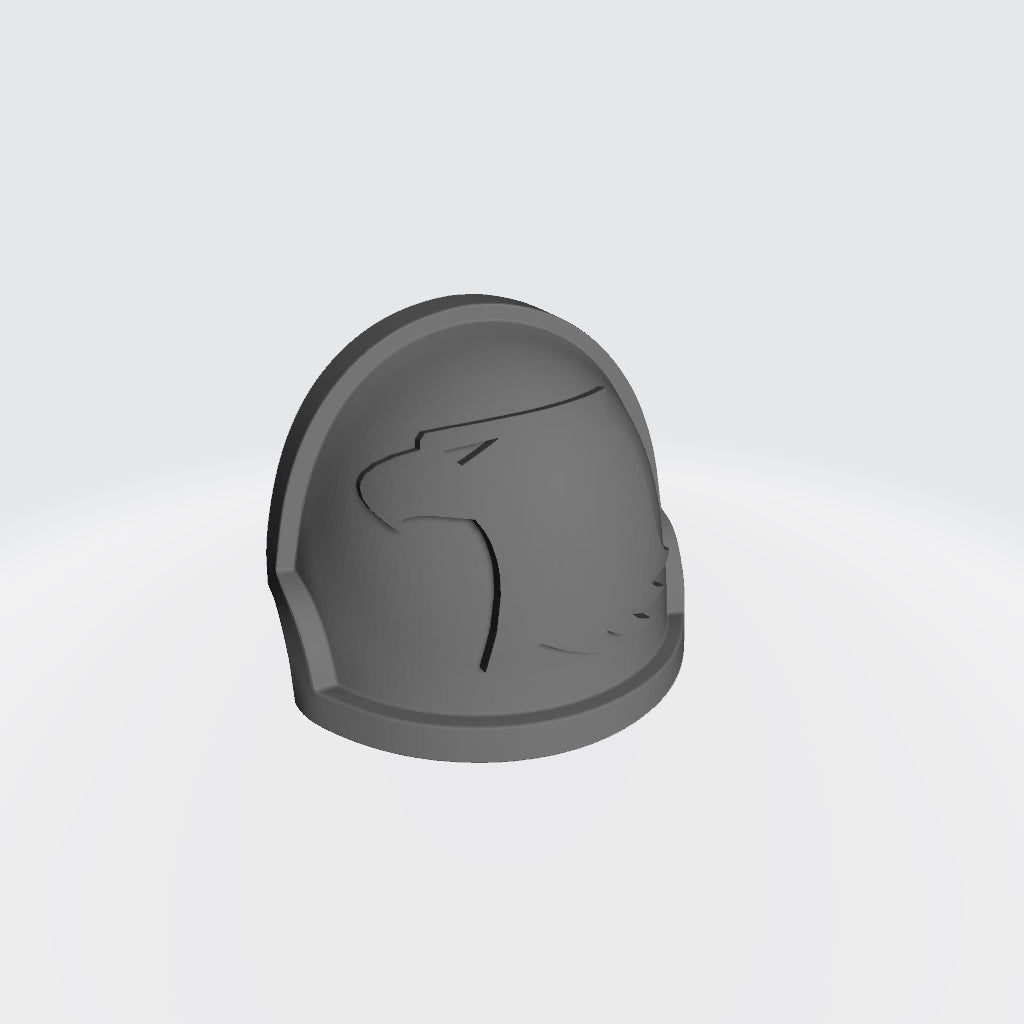 Raptors Chapter MKX Shoulder Pad for JoyToy Space Marine Action Figures Custom 1:18th Scale Parts