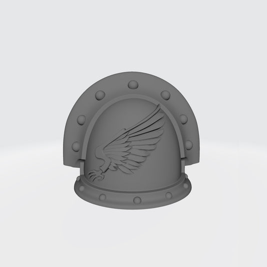 Emperor’s Children Legion MKIII Shoulder Pad with Double Rivets Compatible with JoyToy Space Marine Action Figures by 18th Scale Armory