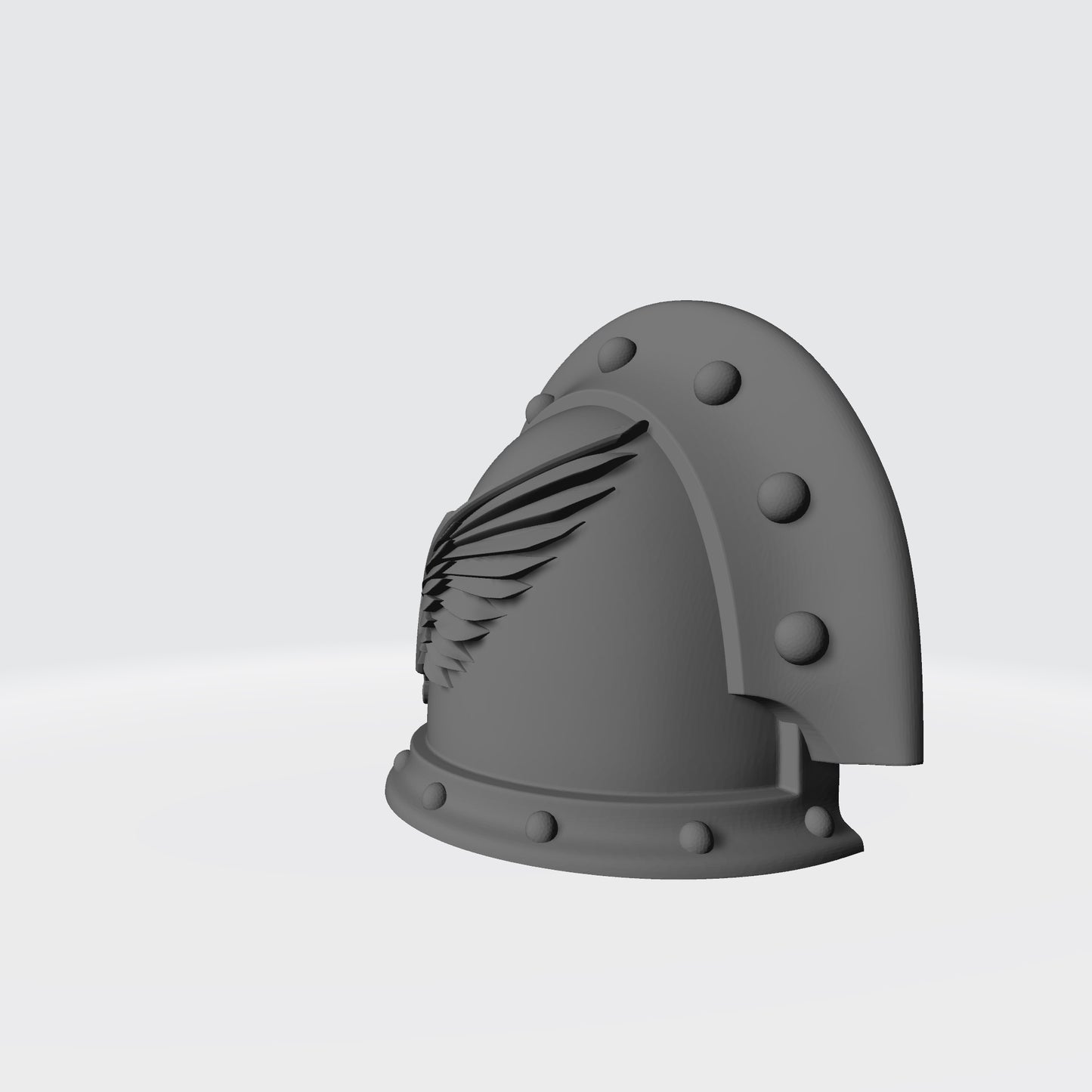 Emperor’s Children Legion MKIII Shoulder Pad with Double Rivets Compatible with JoyToy Space Marine Action Figures Left Profile