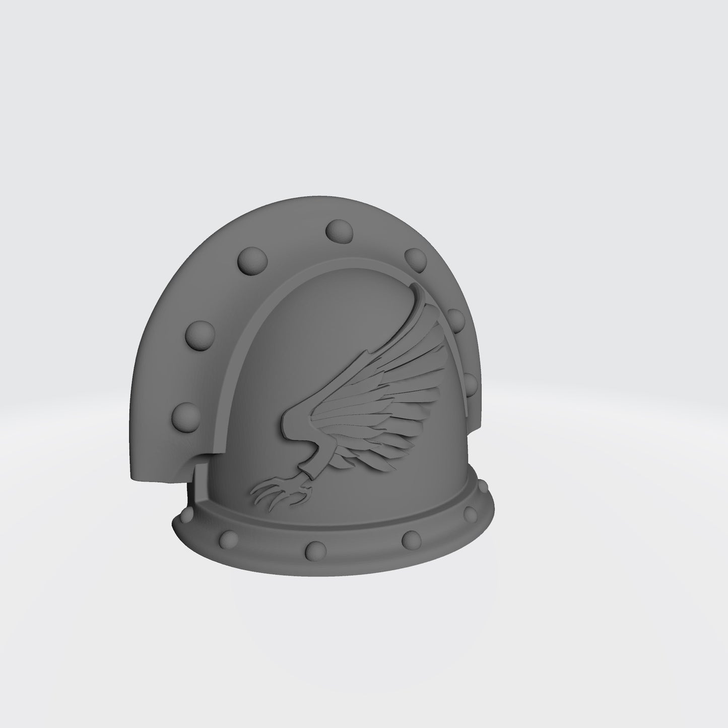 18th Scale Armory Custom Emperor’s Children Legion MKIII Shoulder Pad with Double Rivets Compatible with JoyToy Space Marine Action Figures Right Profile