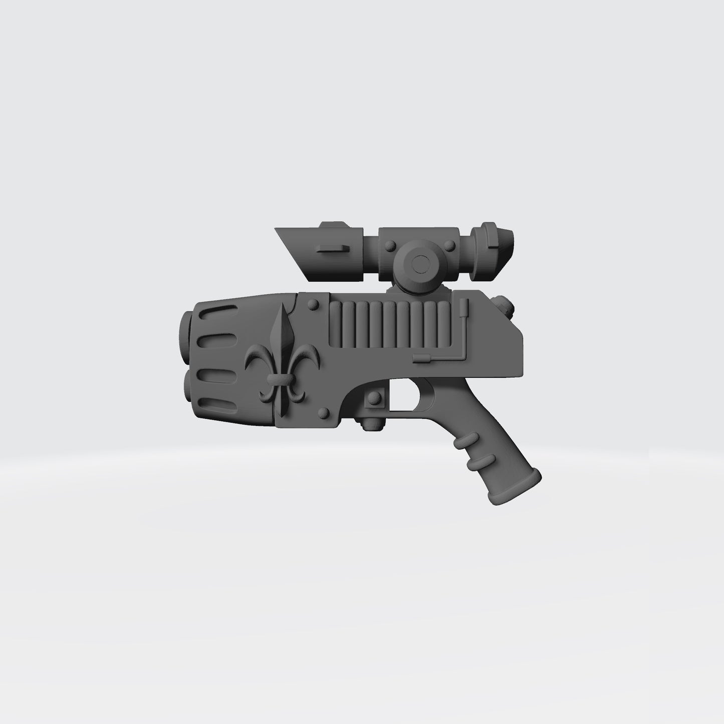 Custom Sisters of Battle Plasma Pistol with Fleur-de-lis and Scope for JoyToy Battle Soritas Action Figures